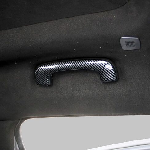 crosselec Carbon Fiber Roof Grab Handle Cover Trim for Dodge Charger 2011-2021 Accessories in Saudi Arabia