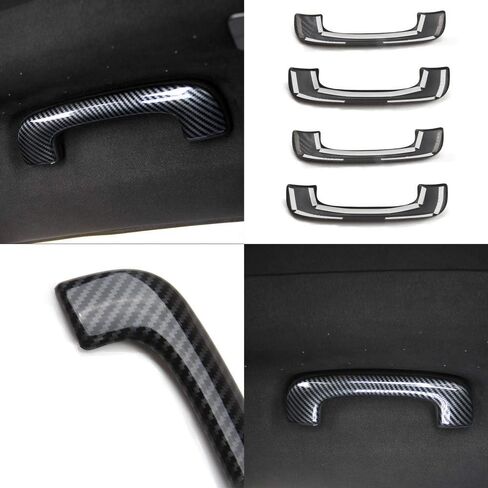 crosselec Carbon Fiber Roof Grab Handle Cover Trim for Dodge Charger 2011-2021 Accessories in Saudi Arabia