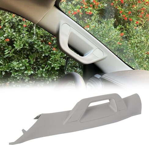 ECOTRIC لوحة مساعدة بمقبض عمود متوافق مع 2014-2019 Chevy Silverado GMC Sierra Grab Bar استبدال الجانب الأيسر للسائق باللون الرمادي لـ 23285089 23285090 in Saudi Arabia
