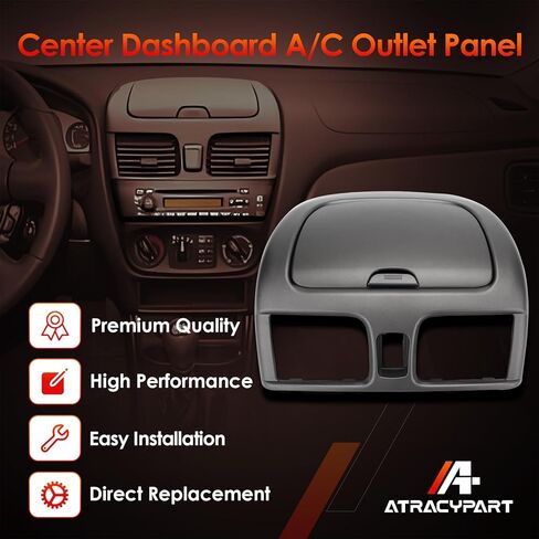 ATRACYPART Center Dashboard A/C Outlet Panel Air Vent Cover Storage Compatible with 2000-2006 Nissan Sentra Replaces# 682605M002, 68260-5M002 in Saudi Arabia