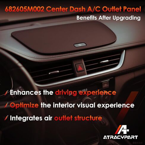 ATRACYPART Center Dashboard A/C Outlet Panel Air Vent Cover Storage Compatible with 2000-2006 Nissan Sentra Replaces# 682605M002, 68260-5M002 in Saudi Arabia