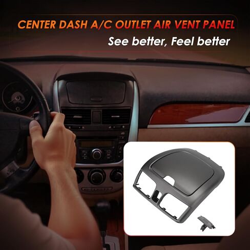 ATRACYPART Center Dashboard A/C Outlet Panel Air Vent Cover Storage Compatible with 2000-2006 Nissan Sentra Replaces# 682605M002, 68260-5M002 in Saudi Arabia