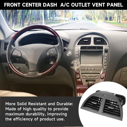 Front Center Dashboard A/C Outlet Vent Panel Air Vent Panel Assembly for Lexus ES350 2007-2009 | Black, Plastic | Replaces 55660-33900 in Saudi Arabia