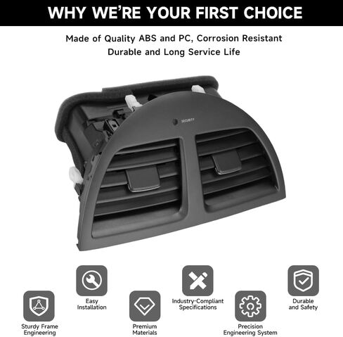 Front Center Dashboard A/C Outlet Vent Panel Air Vent Panel Assembly for Lexus ES350 2007-2009 | Black, Plastic | Replaces 55660-33900 in Saudi Arabia