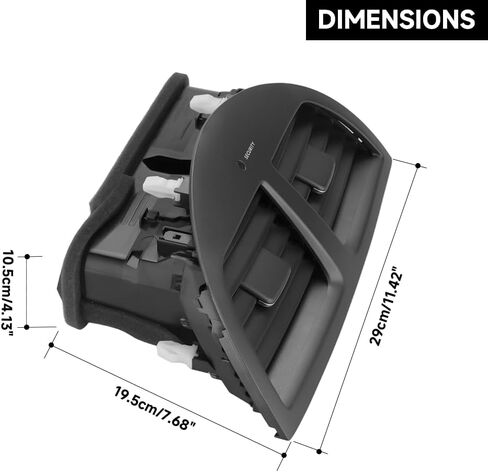 Front Center Dashboard A/C Outlet Vent Panel Air Vent Panel Assembly for Lexus ES350 2007-2009 | Black, Plastic | Replaces 55660-33900 in Saudi Arabia