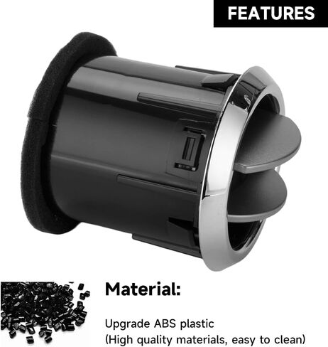 Front Interior AC Vent Duct Louvre Dashboard Louver AC Heater Chrome Air Vent for Lincoln MKZ 2006-2009 for Ford Fusion 2006-2009 | Black, Plastic | Replaces 8H6Z19893AA in Saudi Arabia