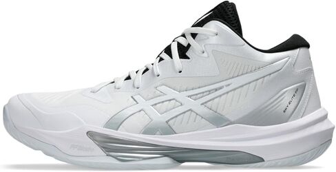 ASICS Men's Sky Elite FlyteFoam Mid Top 3 Volleyball Shoes, 10, White/White in Saudi Arabia