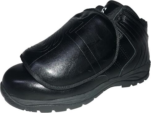 Smitty | BBS-PS1 | Professional Baseball Umpire Mid-Cut Plate Shoes | All Black (15) in Saudi Arabia