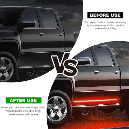 48" Truck Tailgate Light Bar, Triple Row Bright Flexible Strip w/Sequential Turn Signal Brake Reverse Light, IP67 Waterproof Stop Turn Signal Backup LED Strip for Pickup Trailer SUV in Saudi Arabia
