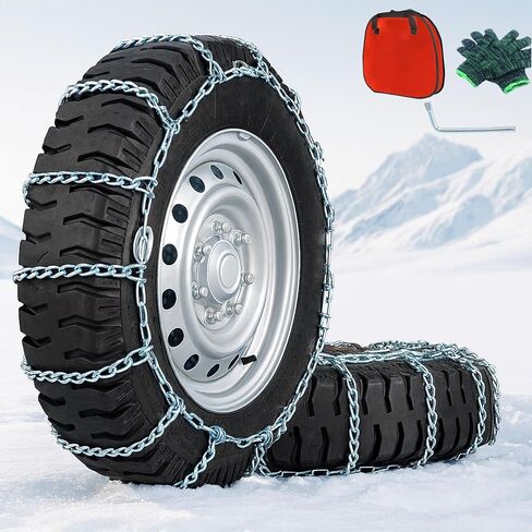 Snow Chains, Thickened and Wear-Resistant High Carbon Steel Anti Slip Tire Chain for Light Truck, Pickups, and SUVs, Qick Easy Installation Tire Traction Chain, Set of 2 (245) in Saudi Arabia