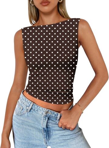 Trendy Queen Women Going Out Casual Tank Tops Spring Summer Basic Cute 2024 Sleeveless Shirt Y2K Fashion Outfits Clothes in Saudi Arabia