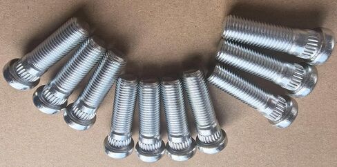 10PCS Wheel Stud Bolts 7/16-20 Thread .472 in. Knurl 610-186 Replacement for Select Chevrolet, GMC, Plymouth, Pontiac, Oldsmobile, Buick, Jeep Dodge Dart in Saudi Arabia