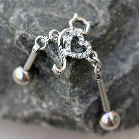 Stainless Steel Lovely Cat Chain Industrial Barbell in Saudi Arabia