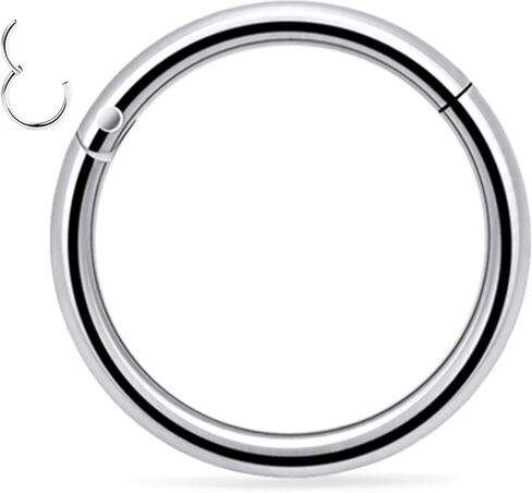 Dyknasz 20G 8mm حلقات الأنف الأطواق المفصلية الفرس الجزء الجراحي الصلب الحاجز الشفاه الدائري هوب الغضروف الزنمة الحلزون النائم أقراط ثقب المجوهرات للنساء الرجال in Saudi Arabia