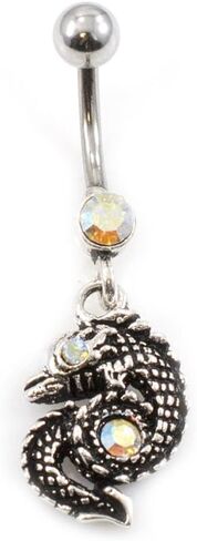 BodyJewelryOnline Belly Button Ring Fun Fest Pack of 10 Navel Rings with Unique Designs 14g in Saudi Arabia