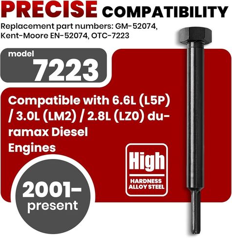 L5p Glow Plug Reamer، Gm-52074 En-52074 - مخرطة تجويف توهج المكونات، متوافقة مع 6.6L (L5P) / 3.0L (LM2) / 2.8L (LZ0) محركات الديزل دوراماكس، قم بإزالة رواسب الكربون تتحمل قابس الوهج دوراماكس بسرعة in Kuwait