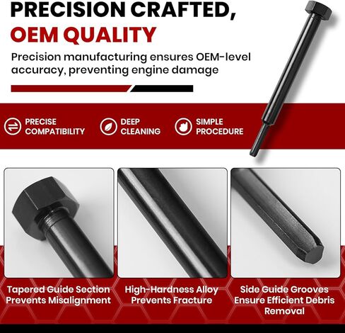 L5p Glow Plug Reamer، Gm-52074 En-52074 - مخرطة تجويف توهج المكونات، متوافقة مع 6.6L (L5P) / 3.0L (LM2) / 2.8L (LZ0) محركات الديزل دوراماكس، قم بإزالة رواسب الكربون تتحمل قابس الوهج دوراماكس بسرعة in Kuwait