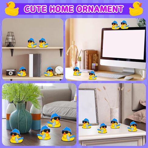 Cool Rubber Duck with Hammer, Sunglasses & Hard Hat - Dashboard Decorations for Car, Office & Car Ducking, Stress Relief Gift in Kuwait