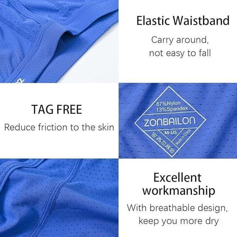 Men's Dual Pouch Underwear Boxer Briefs Elephant Nose Bulge Enhancing Breathable Comfort in Kuwait