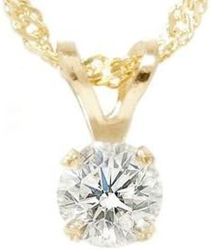 P3 POMPEII3 Pompeii Yellow Gold 1/4ct Round Solitaire Real Diamond Pendant in Saudi Arabia
