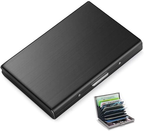 RFID Metal Wallet Credit Cards Holder Business Card Case Metal ID Case for Men Women(Gold) in Saudi Arabia