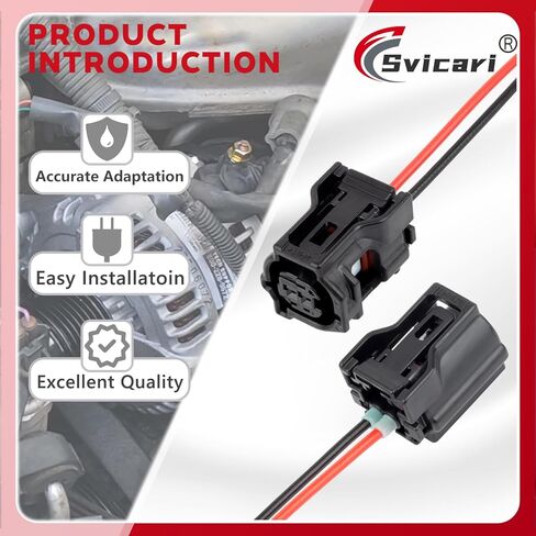 Female ABS Wheel Speed Sensor Connector Pigtail Wire Harness Compatible with Toyota Avalon C-HR Camry Corolla Highlander Landcruiser Prius RAV4 Tundra for Lexus NX RX 89516-12170 2PCS in Saudi Arabia