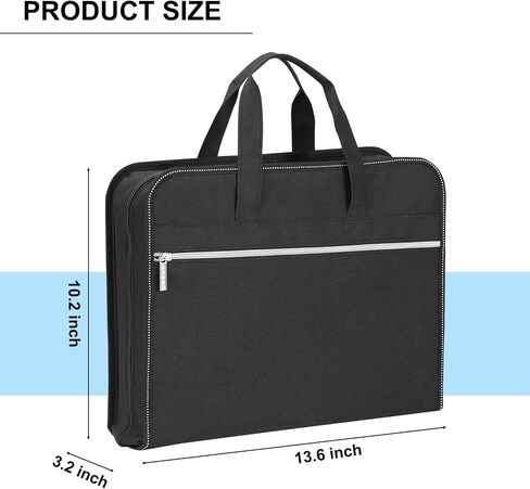 Accordian File Organizer with Handle,26 Pockets Expanding File Folder, Portable Cloth Document Organizer Accordion File Keeper for Letter Size / A4 File, for Office, School-Black in Saudi Arabia