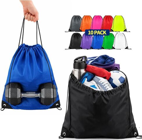 Drawstring Bags Bulk, 60Pcs Durable Cinch Sackpack Gym Bags for Women & Men, 12 Colors, Customizable for Gifts, School, Work & Homeless Care Kits in Saudi Arabia