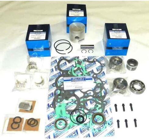 Rareelectrical New .040 Over 3.032'' Powerhead Rebuild Kit Compatible With Mercury 3 Cyl 2.992 Bore 50-60Hp 1998-2007 3 Cyl 2.992 Bore 50Hp 1997-2004 By 100-06-14 in Saudi Arabia