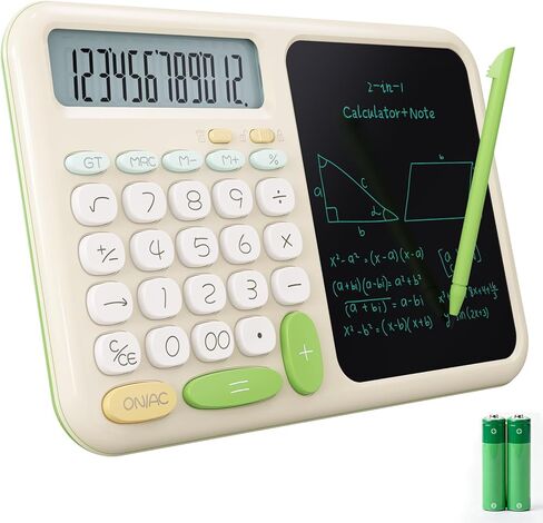 آلة حاسبة أساسية للمكتب مع مفكرة للمدرسة GUYUCOM لطيفة وبسيطة وزر كبير قياسي وآلة حاسبة Kawaii لمكتب العودة إلى اللوازم المدرسية وآلة حاسبة غير علمية وآلات حاسبة أساسية خضراء للطلاب in Kuwait