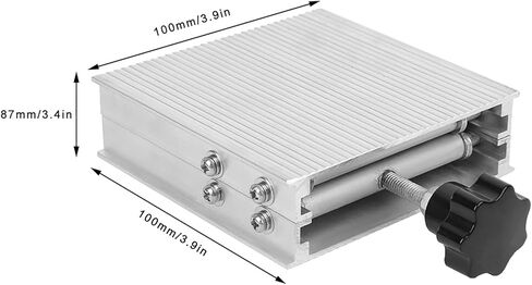 100x100mm Aluminum Alloy Manual Fine Adjustment Laboratory Lifting Table, Laboratory Lifting Stand Rack, Phenolic Plastic Handle with Linear Stripe Table, for Physical in Kuwait