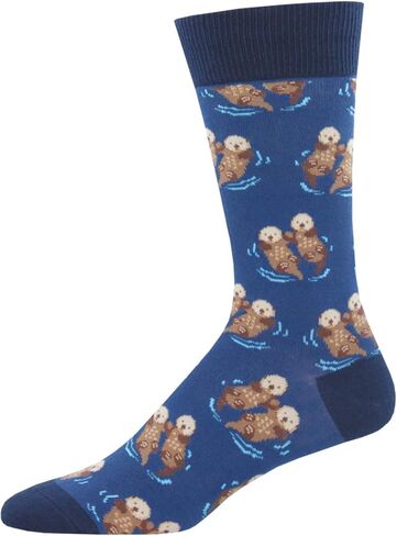 Socksmith Mens Novelty Crew Socks Significant Otter, Blue in Saudi Arabia