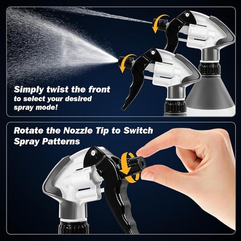 GOSLARLIT 360° Trigger Heavy Duty Sprayer Bottle- Acid and Chemical Resistant, Leak Free,Industrial Adjustable Nozzle, Low-Fatigue Nozzle,Perfect for Automotive Detailing and Cleaning(17.6OZ) in Saudi Arabia