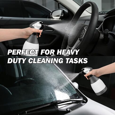 GOSLARLIT 360° Trigger Heavy Duty Sprayer Bottle- Acid and Chemical Resistant, Leak Free,Industrial Adjustable Nozzle, Low-Fatigue Nozzle,Perfect for Automotive Detailing and Cleaning(17.6OZ) in Saudi Arabia