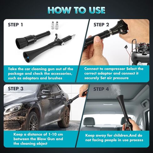 موديل جديد 2026 منفضة غبار الهواء ذات الضغط العالي - أداة تفصيلية احترافية للسيارة الداخلية والمنزل والإلكترونيات - غبار قوي بجسم معدني مريح وموصل سريع قياسي in Kuwait