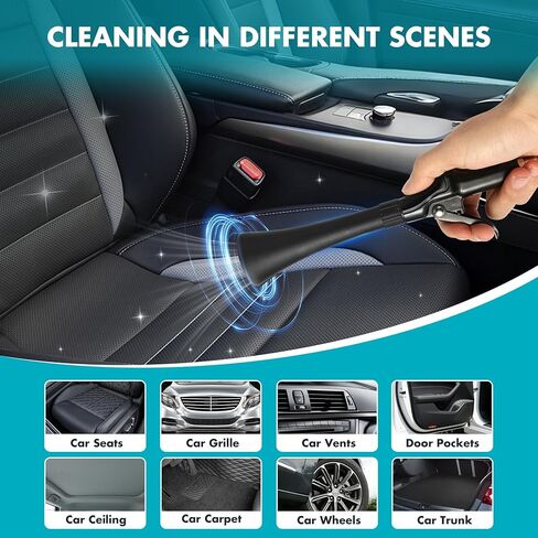 موديل جديد 2026 منفضة غبار الهواء ذات الضغط العالي - أداة تفصيلية احترافية للسيارة الداخلية والمنزل والإلكترونيات - غبار قوي بجسم معدني مريح وموصل سريع قياسي in Kuwait