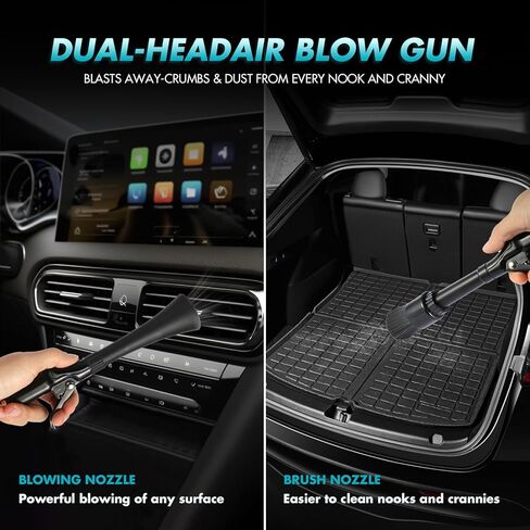 موديل جديد 2026 منفضة غبار الهواء ذات الضغط العالي - أداة تفصيلية احترافية للسيارة الداخلية والمنزل والإلكترونيات - غبار قوي بجسم معدني مريح وموصل سريع قياسي in Kuwait