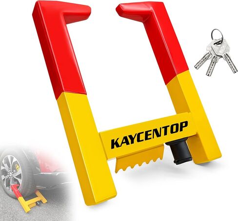 قفل عجلة KAYCENTOP، قفل الإطارات، منتج أمان مضاد للسرقة، عرض الإطار بحد أقصى 14 بوصة، عالمي للمقطورات وقوارب الدفع الرباعي والدراجات النارية وعربة الجولف in Kuwait