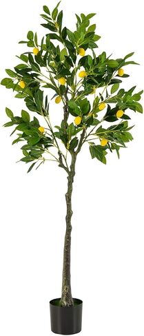 Safeplus 2 Pack 63'' Artificial Lemon Tree with Lemon Fruits for Indoor Outdoor Décor in Saudi Arabia