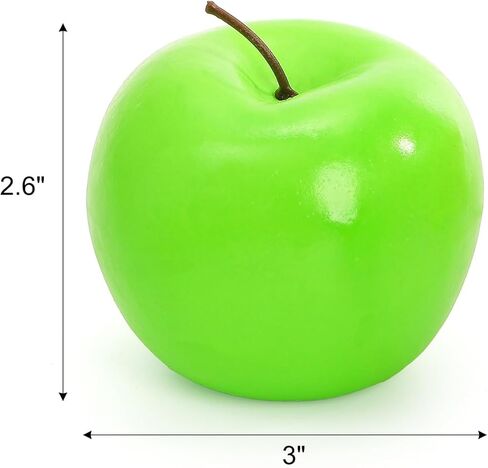 ZEAYEA 20 Pcs Artificial Green Apples, Decorative Plastic Fake Apple Model, Realistic Lifelike Simulation Apples Fruit for Photography Props, Kitchen, Wedding, Home, Party Decoration in Saudi Arabia