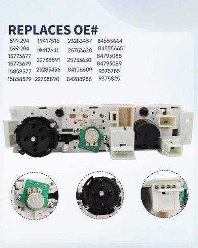 599-294 Heater A/C Control Switch Compatible with Chevy Express GMC Savana 1500 2500 3500 4500 2008-2022, Front Climate Control Module Replacement Replaces 84106609 15773679 in Kuwait