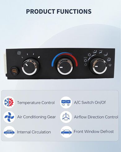 599-294 Heater A/C Control Switch Compatible with Chevy Express GMC Savana 1500 2500 3500 4500 2008-2022, Front Climate Control Module Replacement Replaces 84106609 15773679 in Kuwait