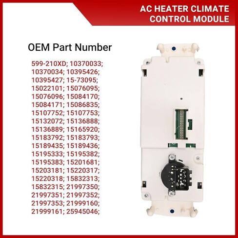 AC Heater Climate Control Module Fit for Chevy Silverado Suburban Avalanche Tahoe Trailblazer 1500/2500/3500, GMC Sierra 1500 2500 3500 Yukon XL Envoy Cadillac Escalade,OEM 599-210XD in Saudi Arabia