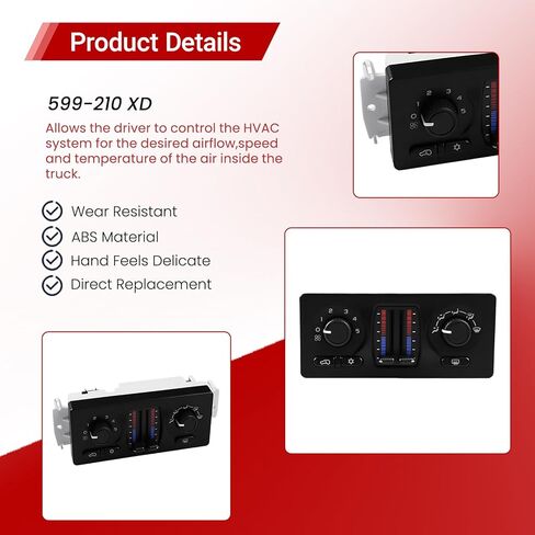 AC Heater Climate Control Module Fit for Chevy Silverado Suburban Avalanche Tahoe Trailblazer 1500/2500/3500, GMC Sierra 1500 2500 3500 Yukon XL Envoy Cadillac Escalade,OEM 599-210XD in Saudi Arabia