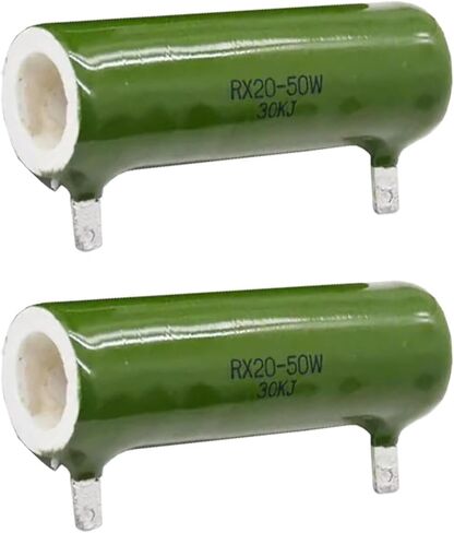 RX20 50/75/100/150/200/300W 20/30/150/200/300/5K/20K-50K Ohm Wire Wound Ceramic Glazed Power Vitreous Enamel Resistor Resistor(RX20 300W 35x267mm,100 Ohm) in Saudi Arabia