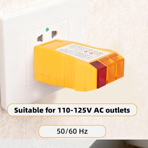 2pcs Outlet Tester, Socket Plug inTester for Standard North American AC Outlets Electrical Electric Receptacle Analyzer with Safety Check Circuit Checker for Grounding Wiring Fault Detection in Saudi Arabia