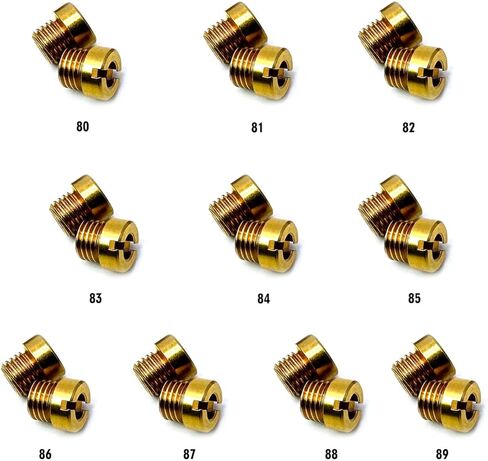 Holley Carb Carburetor 1/4-32 Main Jets set The aperture size is:80 81 82 83 84 85 86 87 88 89,10 sets in total, 2 pcs per size,Thread size: 1/4"-32 Fits Holley 2010,2300,4010,4011,4150,4160,4500 in Saudi Arabia