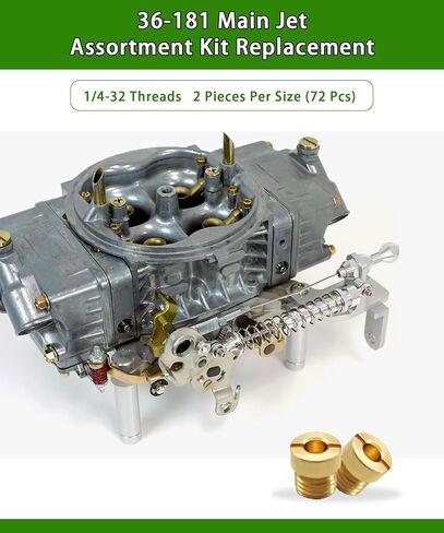 36-181 Main Jet Assortment Kit Replacement Fits For Holley Carburetor 2010 2300 4010 4011 4150 4160 4500, 64-99 1/4-32 Threads in Saudi Arabia