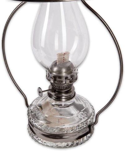 Lehman's Hanging Clear Oil Lamp with Top Reflector Steel Metallic Gray 3/4" Wick in Saudi Arabia
