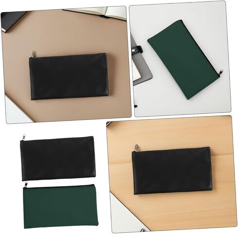 Artibetter 4pcs PU Leather Money Pouch Stylish Zippered Cash Wallets for Coins Receipts and Deposits and Spacious in Saudi Arabia